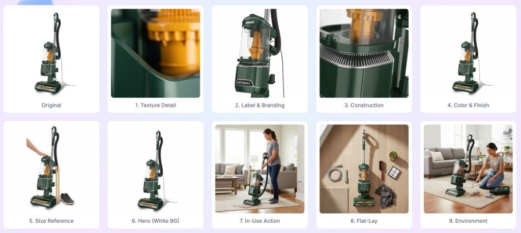 Product photos without brand colors